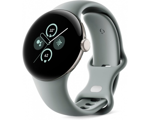 Google Pixel Watch 2 Aluminium 41mm με Παλμογράφο Grey Green