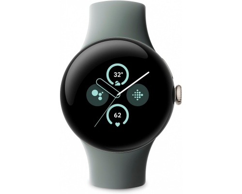 Google Pixel Watch 2 Aluminium 41mm με Παλμογράφο Grey Green