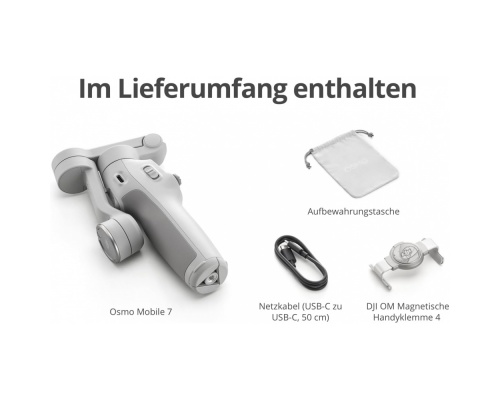 DJI Osmo Mobile 7 Gimbal Κινητού με Σταθεροποιητή 3 Αξόνων και 10 ώρες λειτουργίας Λευκό