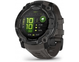 Garmin Instinct 3 AMOLED Aluminium 50mm Αδιάβροχο Smartwatch με Παλμογράφο (Black with Charcoal Band)