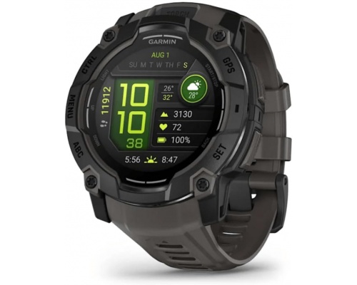 Garmin Instinct 3 AMOLED Aluminium 50mm Αδιάβροχο Smartwatch με Παλμογράφο (Black with Charcoal Band) Garmin Instinct 3 AMOLED Aluminium 50mm Αδιάβροχο Smartwatch με Παλμογράφο (Black with Charcoal Band)