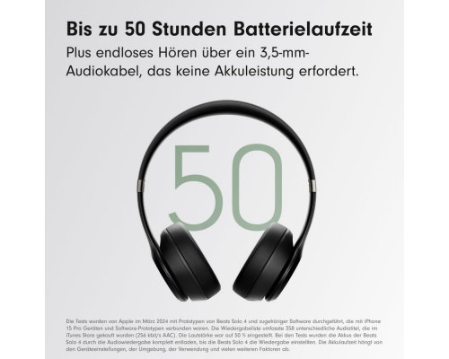 Beats Solo 4 Ασύρματα / Ενσύρματα On Ear Ακουστικά Black