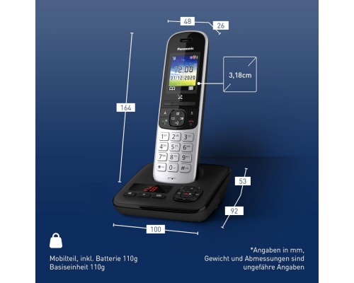 Panasonic KX-TGH720 black/silver Cordless Phone black/silver Panasonic KX-TGH720 black/silver Cordless Phone black/silver