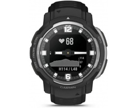 Garmin Instinct Crossover 45mm Αδιάβροχο Smartwatch με Παλμογράφο (Μαύρο)