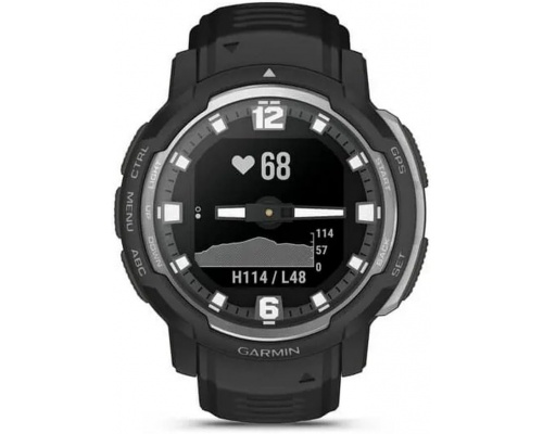 Garmin Instinct Crossover 45mm Αδιάβροχο Smartwatch με Παλμογράφο (Μαύρο) Garmin Instinct Crossover 45mm Αδιάβροχο Smartwatch με Παλμογράφο (Μαύρο)