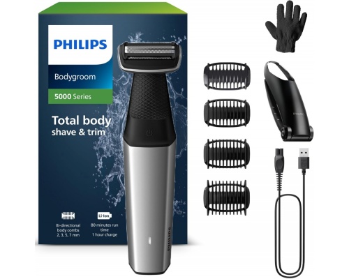 Philips Bodygroom Series 5000 BG5021/16 Ξυριστική Μηχανή Σώματος Επαναφορτιζόμενη Philips Bodygroom Series 5000 BG5021/16 Ξυριστική Μηχανή Σώματος Επαναφορτιζόμενη