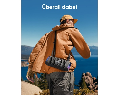 Soundcore by Anker Boom 3i Αδιάβροχο Ηχείο Bluetooth 50W με Διάρκεια Μπαταρίας έως 16 ώρες Μαύρο