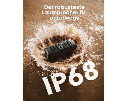 Soundcore by Anker Boom 3i Αδιάβροχο Ηχείο Bluetooth 50W με Διάρκεια Μπαταρίας έως 16 ώρες Μαύρο