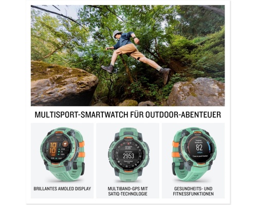 Garmin Instinct 3 AMOLED Aluminium 45mm Αδιάβροχο Smartwatch με Παλμογράφο (Neo Tropic with Neo Tropic Band) Garmin Instinct 3 AMOLED Aluminium 45mm Αδιάβροχο Smartwatch με Παλμογράφο (Neo Tropic with Neo Tropic Band)