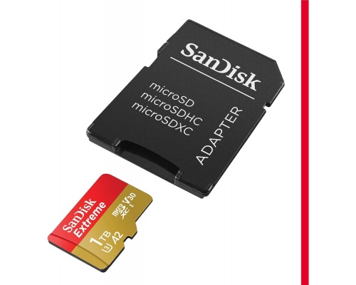 Sandisk Extreme microSDXC 1TB U3 V30 A2 UHS-I με αντάπτορα