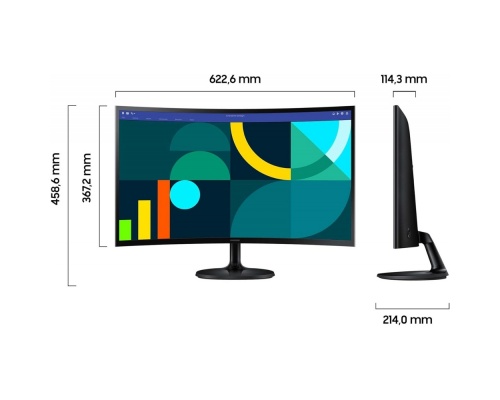 Samsung Essential S3 S27D364GAU VA Curved Monitor 27" FHD 1920x1080 με Χρόνο Απόκρισης 4ms GTG Samsung Essential S3 S27D364GAU VA Curved Monitor 27" FHD 1920x1080 με Χρόνο Απόκρισης 4ms GTG