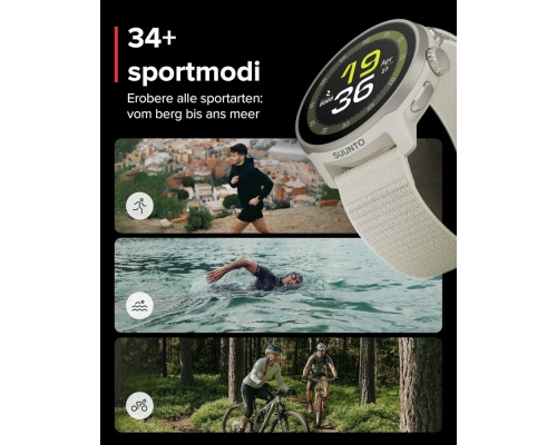 Suunto Run Stainless Steel 46mm Smartwatch με Παλμογράφο (Frost Gray)