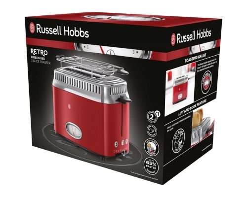 Russell Hobbs Retro Φρυγανιέρα 2 Θέσεων 1200W RED