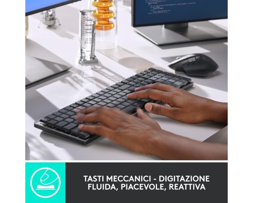 Logitech MX Mechanical Tactile Ασύρματο Bluetooth Πληκτρολόγιο Αγγλικό US Logitech MX Mechanical Tactile Ασύρματο Bluetooth Πληκτρολόγιο Αγγλικό US
