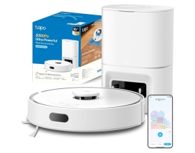 TP-LINK Tapo Rv30 Max Plus Σκούπα Ρομπότ για Σκούπισμα & Σφουγγάρισμα με Χαρτογράφηση και Wi-Fi Λευκη