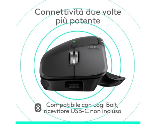 Logitech MX Master 4 for Mac Ασύρματο Εργονομικό Bluetooth Ποντίκι Space Black