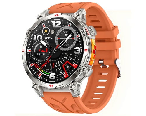 Microwear KC93 Smartwatch με Παλμογράφο (Πορτοκαλί)