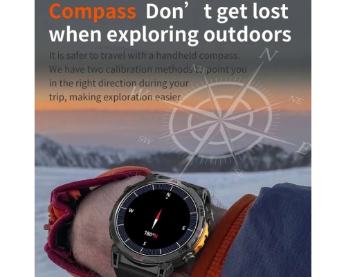 Microwear KC93 Smartwatch με Παλμογράφο (Πορτοκαλί)