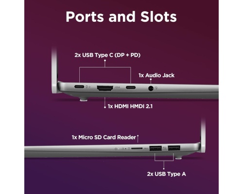 Lenovo IdeaPad Slim 5 14Q8X9 14" OLED FHD+ (Snapdragon-X Plus X1P-42-100/16GB/500GB SSD/W11 Home) Abyss Blue (US Keyboard)
