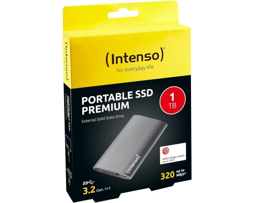 Intenso Premium Edition USB 3.0 Εξωτερικός SSD 1TB 1.8" Ανθρακί