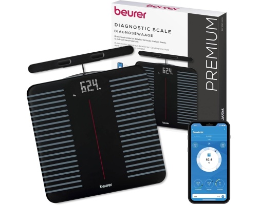 BEURER BF990 Smart Ζυγαριά με Bluetooth σε Μαύρο χρώμα