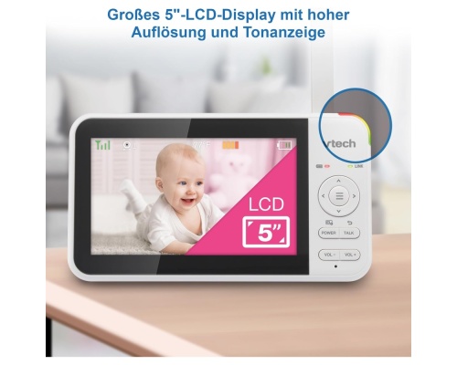 Vtech VM924 Ενδοεπικοινωνία Μωρού με Κάμερα HD& Οθόνη 5.0"