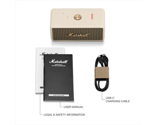 Marshall Emberton III Αδιάβροχο Ηχείο Bluetooth 20W με Διάρκεια Μπαταρίας έως 32 ώρες Μπεζ