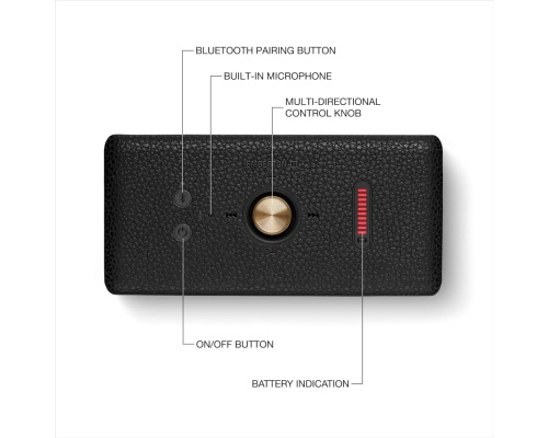  Marshall Emberton III Αδιάβροχο Ηχείο Bluetooth 20W με Διάρκεια Μπαταρίας έως 32 ώρες Black