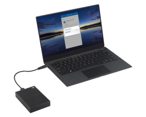 Seagate One Touch 4TB External Hard Drive Black with Password (STKZ4000400), 2.5" (6.35 cm), USB 3.0, password protection feature