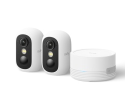 EufyCam C35 Wireless Video Surveillance System, IP67, Color Night Vision, HomeBase Mini Set + 2 Full HD Cameras (White)