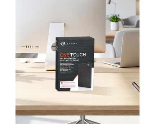 Seagate One Touch 4TB External Hard Drive Black with Password (STKZ4000400), 2.5" (6.35 cm), USB 3.0, password protection feature