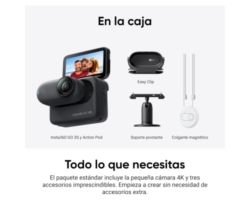 Insta360 GO 3S Standard Edition 128GB Action Camera 4K Ultra HD Λήψης 360° Υποβρύχια με Οθόνη 2" και Wi-Fi Midnight Black Insta360 GO 3S Standard Edition 128GB Action Camera 4K Ultra HD Λήψης 360° Υποβρύχια με Οθόνη 2" και Wi-Fi Midnight Black