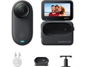 Insta360 GO 3S Standard Edition 128GB Action Camera 4K Ultra HD Λήψης 360° Υποβρύχια με Οθόνη 2" και Wi-Fi Midnight Black