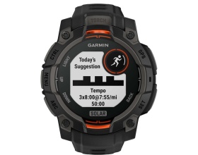 Garmin Instinct 3 Solar Aluminium 45mm Αδιάβροχο Smartwatch με Παλμογράφο (Black with Black Band)