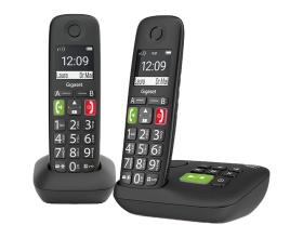 Gigaset E290A Ασύρματο Τηλέφωνο Duo με Ελληνικό Μενού Μαύρο Gigaset E290A Ασύρματο Τηλέφωνο Duo με Ελληνικό Μενού Μαύρο