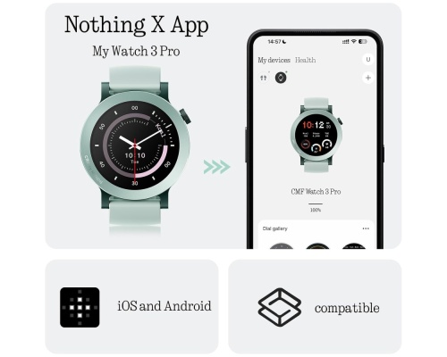 Nothing CMF Watch 3 Pro 47mm με Παλμογράφο (Light Grey) Nothing CMF Watch 3 Pro 47mm με Παλμογράφο (Light Grey)