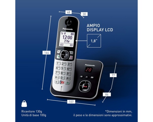 Panasonic KX-TG6861JTB Ασύρματο Τηλέφωνο Μαύρο Panasonic KX-TG6861JTB Ασύρματο Τηλέφωνο Μαύρο