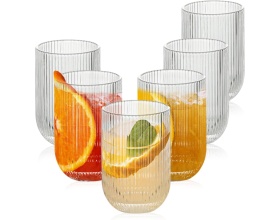 Ausune  Σετ Ποτήρια Νερού από Γυαλί Clear Crystal 410ml 6μχ