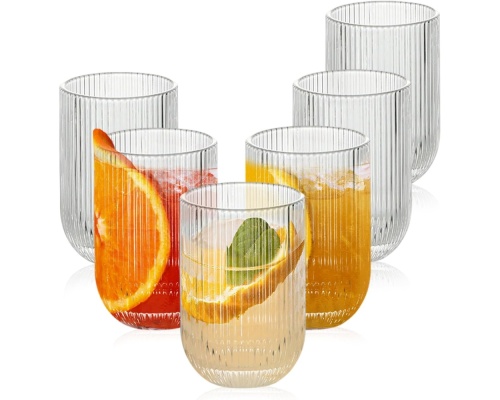 Ausune  Σετ Ποτήρια Νερού από Γυαλί Clear Crystal 410ml 6μχ