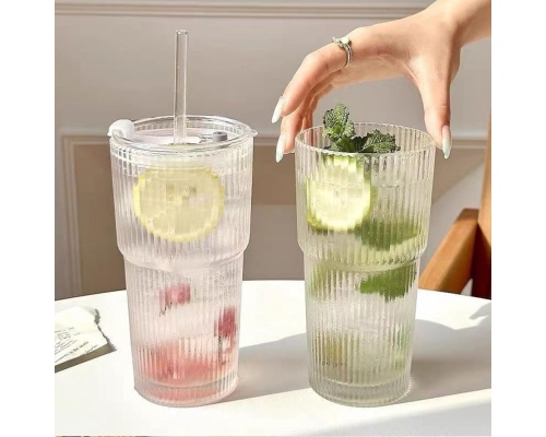 Lxoraziy Σετ Ποτήρια Long Drink από Γυαλί 600ml 4μχ