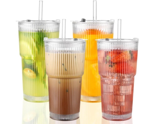 Lxoraziy Σετ Ποτήρια Long Drink από Γυαλί 600ml 4μχ