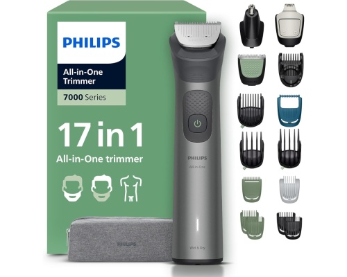 Philips Trimmer Σετ Κουρευτικής Μηχανής Γκρι MG7961/15