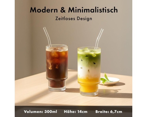 EDELHAUS  Σετ Ποτήρια Νερού από Γυαλί 300ml 4μχ
