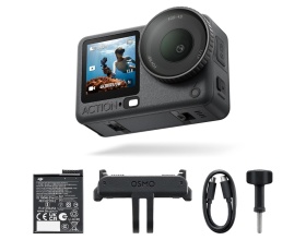 DJI Bundle Osmo Action 6 4K Ultra HD Essential Combo με Οθόνη Αφής 2.5" και Wi-Fi Μαύρη