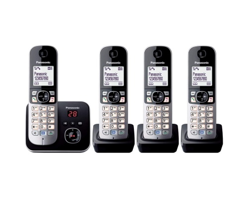 Panasonic KX-TG6824 Ασύρματο Τηλέφωνο Quad Μαύρο Panasonic KX-TG6824 Ασύρματο Τηλέφωνο Quad Μαύρο