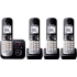 Panasonic KX-TG6824 Ασύρματο Τηλέφωνο Quad Μαύρο Panasonic KX-TG6824 Ασύρματο Τηλέφωνο Quad Μαύρο