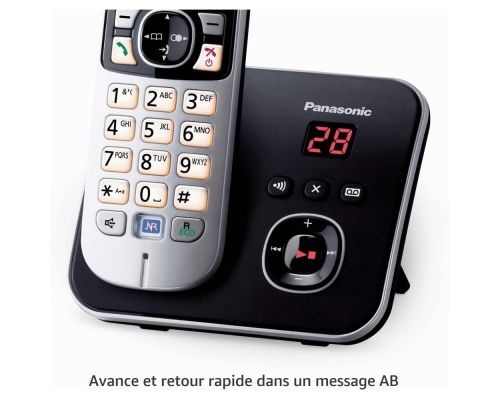 Panasonic KX-TG6824 Ασύρματο Τηλέφωνο Quad Μαύρο Panasonic KX-TG6824 Ασύρματο Τηλέφωνο Quad Μαύρο