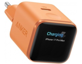 Anker Wall Charger Nano Display, 45W, 3A, 1 x USB-C, Orange - (A121DGO1) Anker Wall Charger Nano Display, 45W, 3A, 1 x USB-C, Orange - (A121DGO1)