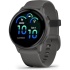 Garmin Vivoactive 6 Aluminium 42mm Αδιάβροχο Smartwatch με Παλμογράφο (Pebble Gray with Slate Band