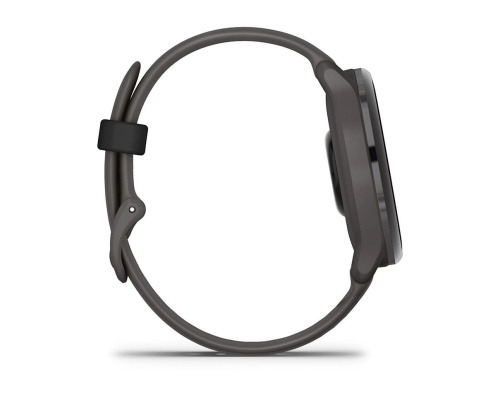 Garmin Vivoactive 6 Aluminium 42mm Αδιάβροχο Smartwatch με Παλμογράφο (Pebble Gray with Slate Band